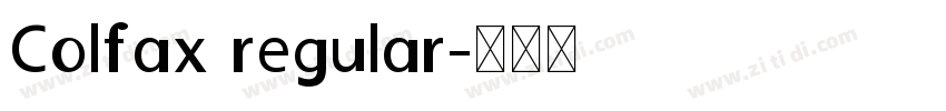 Colfax regular字体转换